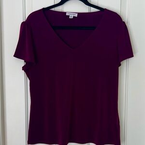 Calvin Klein Purple V-Neck Top